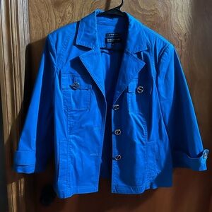 Jones New York Blue Utility Jacket